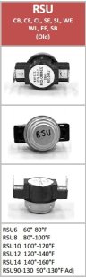 RSU8 Thermostat, 80-100 deg. RSU8 Thermostat, 80-100 deg.